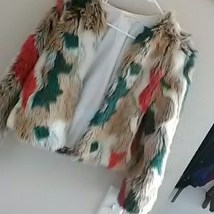 Faux fur jacket